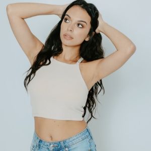 HIGH NECK BRAMI CROP - KLASSY NETWORK